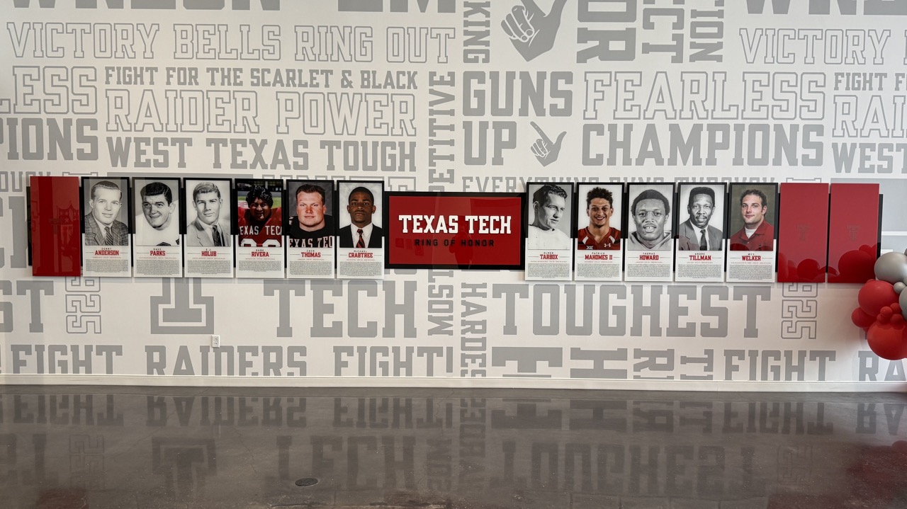 A Gallery of Texas Tech's Ring of Honor at the Womble Center