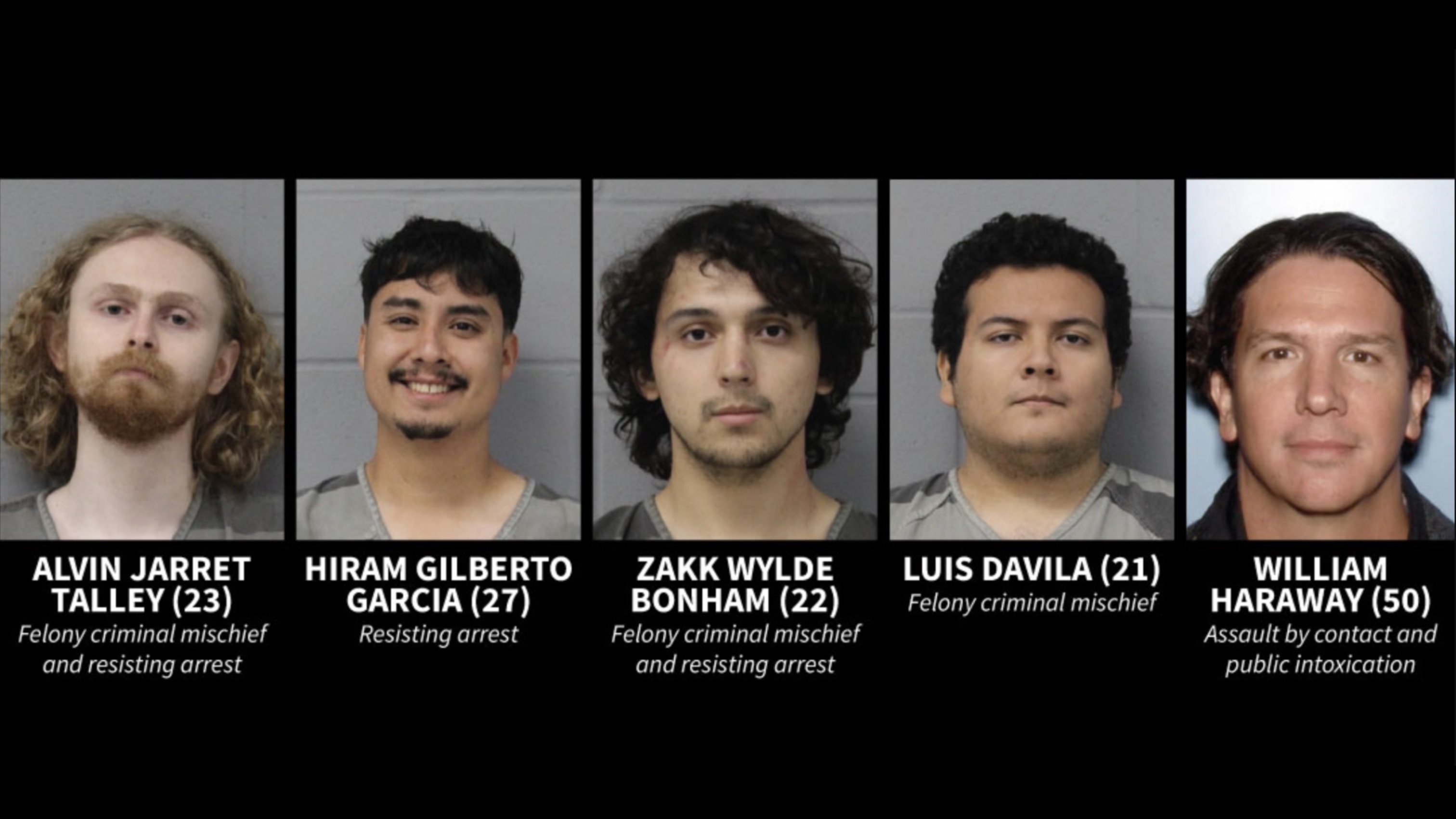 Five people were arrested during a protest near the Texas State Capitol on Monday, June 9. Five people were arrested during a protest near the Texas State Capitol on Monday, June 9.