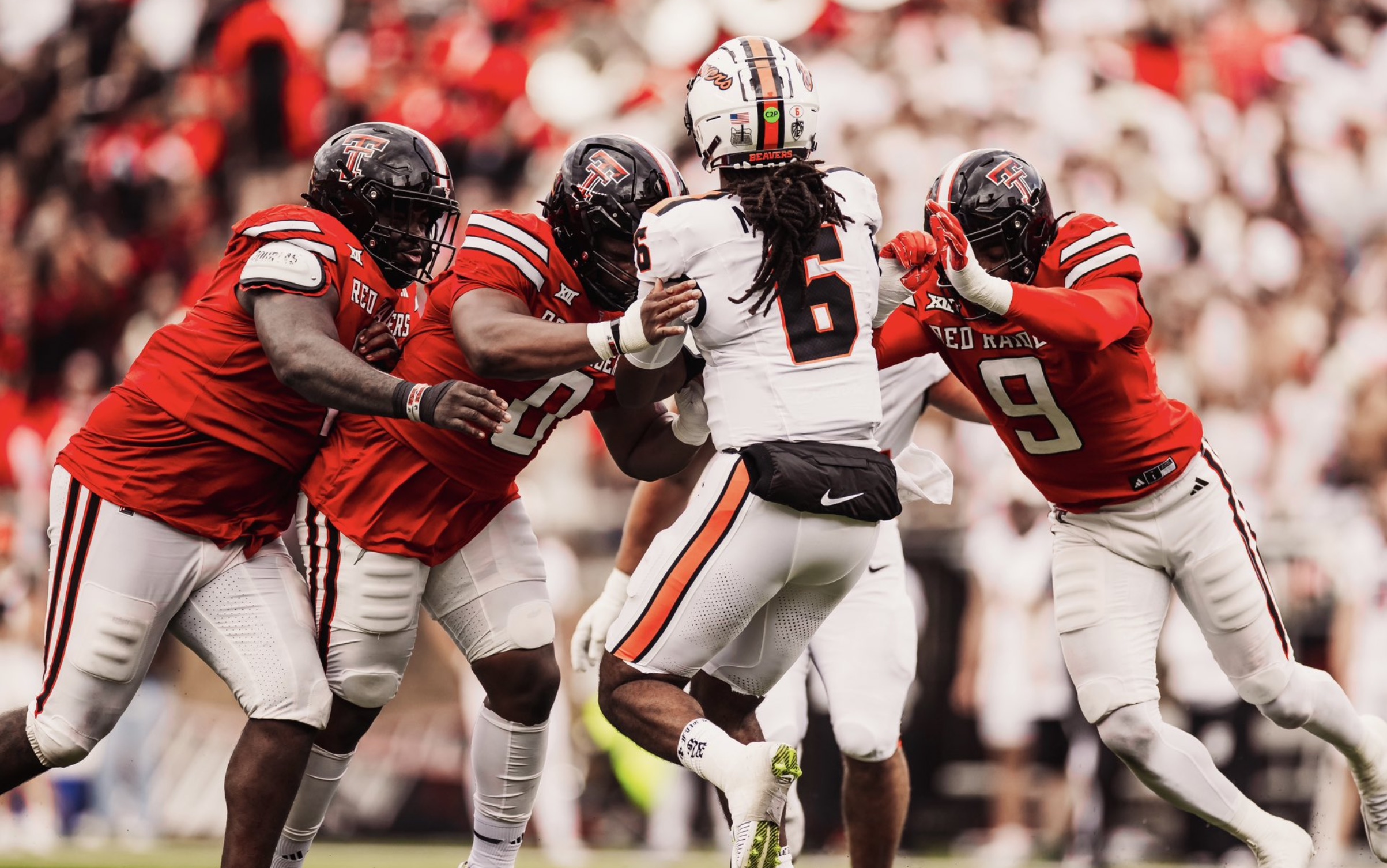 Texas Tech's Defense Swarms Oregon State Texas Tech's Defense Swarms Oregon State