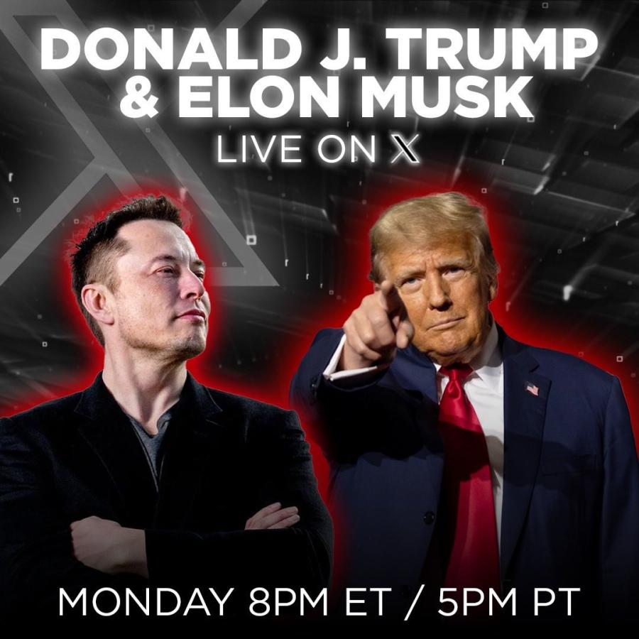 The Trump interview with Elon Musk was Aug 12, 2024 at 7 p.m. CDT The Trump interview with Elon Musk was Aug 12, 2024 at 7 p.m. CDT