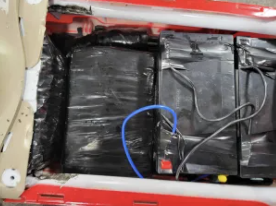 U.S. Customs and Border Protection officers seized over 12 pounds of fentanyl and 0.3 pounds of cocaine at the Paso Del Norte international crossing inside a motorized scooter. U.S. Customs and Border Protection officers seized over 12 pounds of fentanyl and 0.3 pounds of cocaine at the Paso Del Norte international crossing inside a motorized scooter.