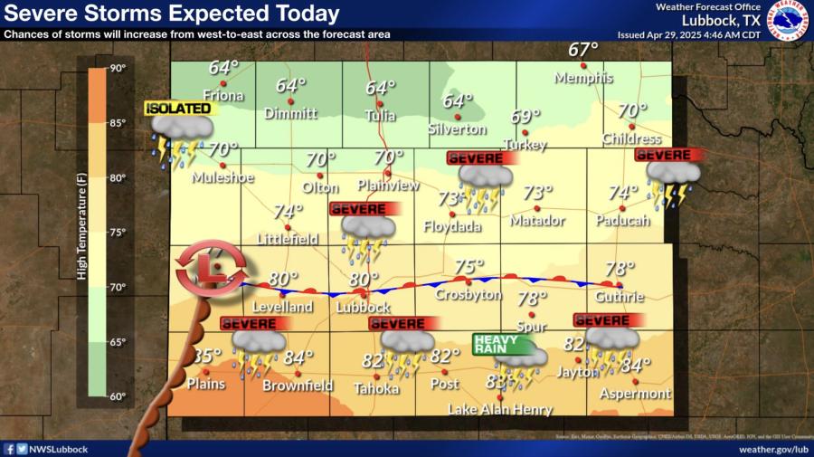 Severe Storms Expected Today Severe Storms Expected Today