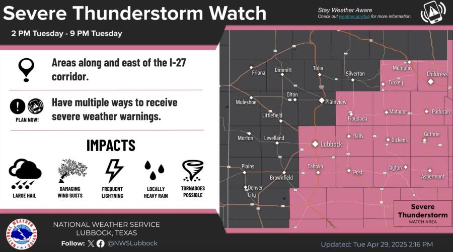 Severe Thunderstorm Watch April 29 Severe Thunderstorm Watch April 29
