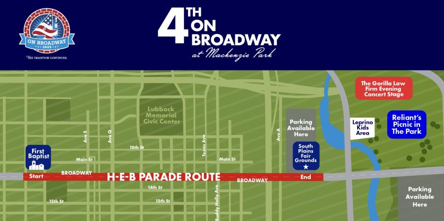 4th on Broadway Parade Route 4th on Broadway Parade Route
