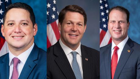 Reps Tony Gonzales (CD-23), Jodey Arrington (CD-19), and August Pfluger (CD-11)
