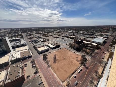 A view of Lubbock from atop the Metro Tower 1220 Brooadway, the tallest building in the city of Lubbock.