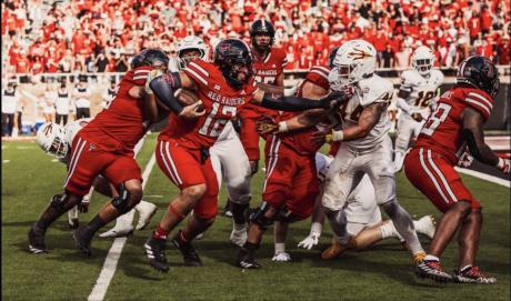 Texas Tech's Jalin Conyers scores a touchdown against Arizona State