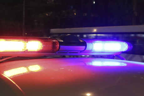 Police car at night