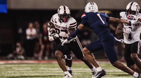 Texas Tech's Tahj Brooks in action against Arizona