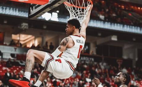 Texas Tech's Chance McMillan in action against Oral Roberts