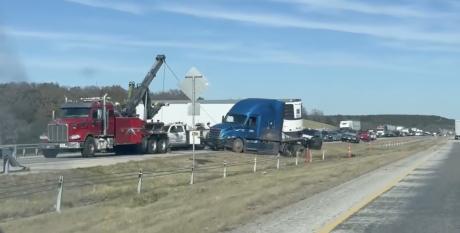 Semi-truck wreck on I-20 shuts down westbound lanes near Ranger, TX