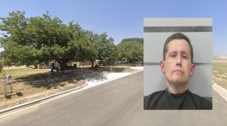 David Moreau, 43, was arrested after allegedly threatening his wife with a machete and striking her in the head with a box of candy.