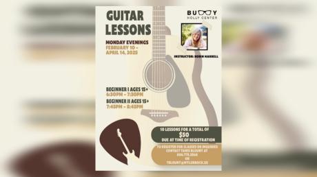Buddy Holly Center Offering Guitar Lessons in Spring