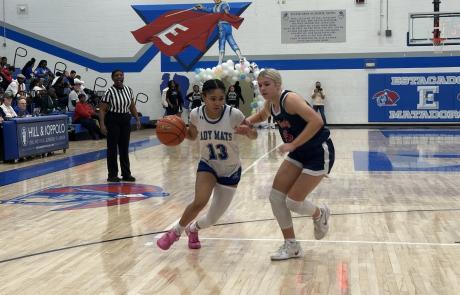 Estacado Lady Mats in action against Lubbock-Cooper Liberty