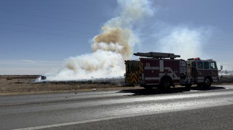 Grassfire on 130th St and Upland Ave
