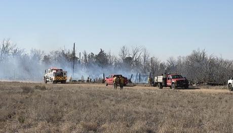 Structure fire near Smyer, TX