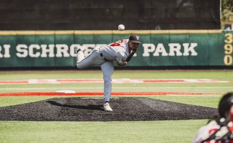Texas Tech's Zane Petty on the mound for the Red Raiders against Houston