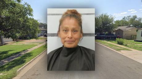 Christina Flores, 47, was arrested after a family argument over a stolen food stamp card escalated, with her allegedly throwing one cousin to the ground and striking a pregnant cousin in the face.