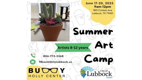 Summer Art Camp at Buddy Holly Center in June