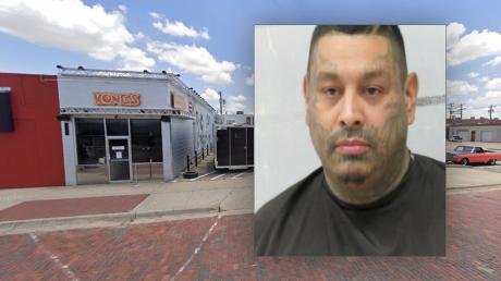 Mark Casias, 41, was arrested early Friday morning after allegedly assaulting another man with a glass bottle in the rear patio of Kong’s in the Depot District.