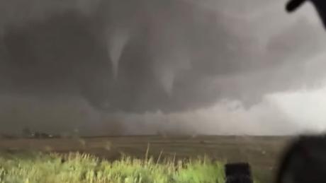 Two Funnels Forming in Tornado Warning Outside of Lubbock June 5