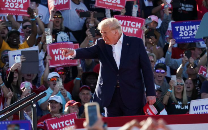Former President Donald Trump in Waco 3.25.23 (Courtesy/WSJ)