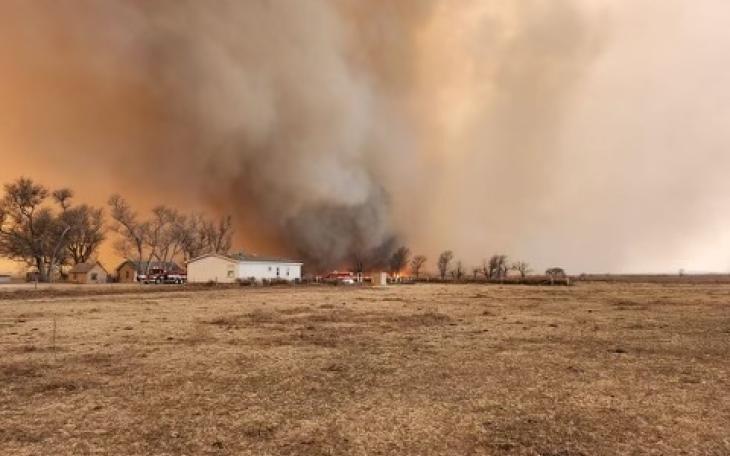 The Smokehouse Creek Fire on Feb. 27, 2024