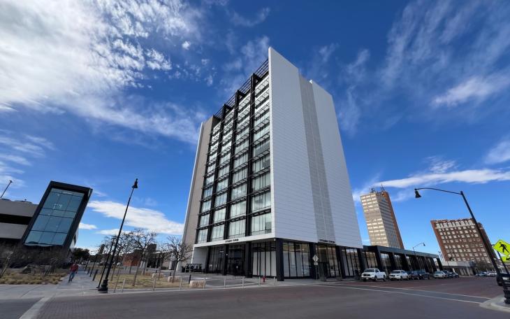Citizens Tower in downtown Lubbock is where the Lubbock City Council meets.
