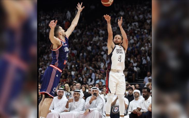 Team USA's Steph Curry led the Americans to a victory over Serbia on Wednesday.