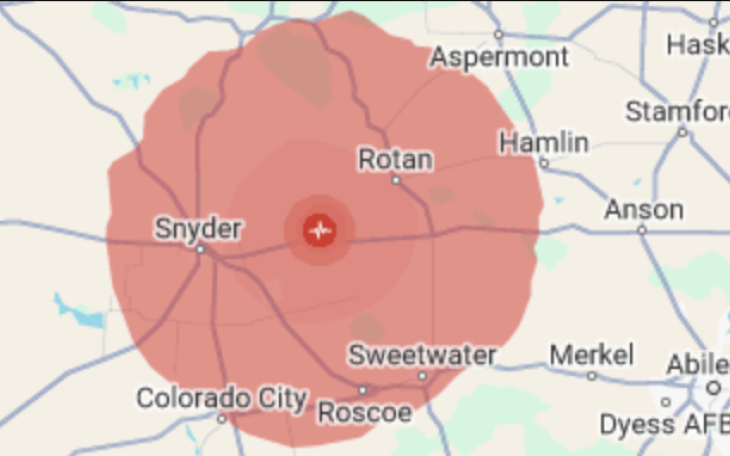 Earthquake in Hermleigh, Texas