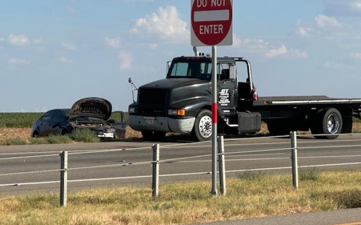 Prius Clobbered on US 87 Near Lamesa