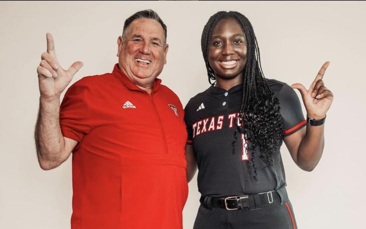 Texas Tech Head Softball Head Coach Gerry Glascow and top transfer NiJaree Canady