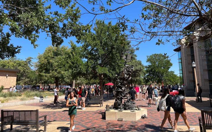 Students In Between Classes at TTU