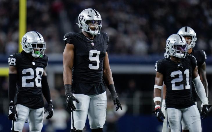 Former Texas Tech Red Raider Tyree Wilson (9) in action against the Dallas Cowboys