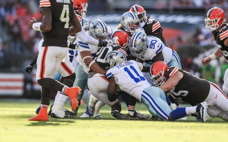 Dallas Cowboys in action against the Cleveland Browns