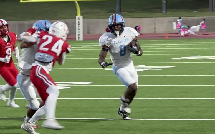 Lubbock Monterey's Kyree Baxter Carries the Ball Against Odessa High