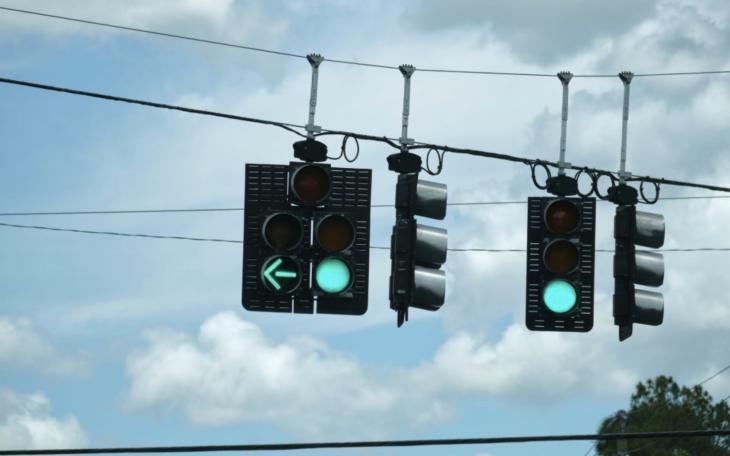 Street Lights at Intersection