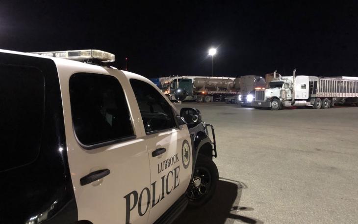 Lubbock Police Car at night