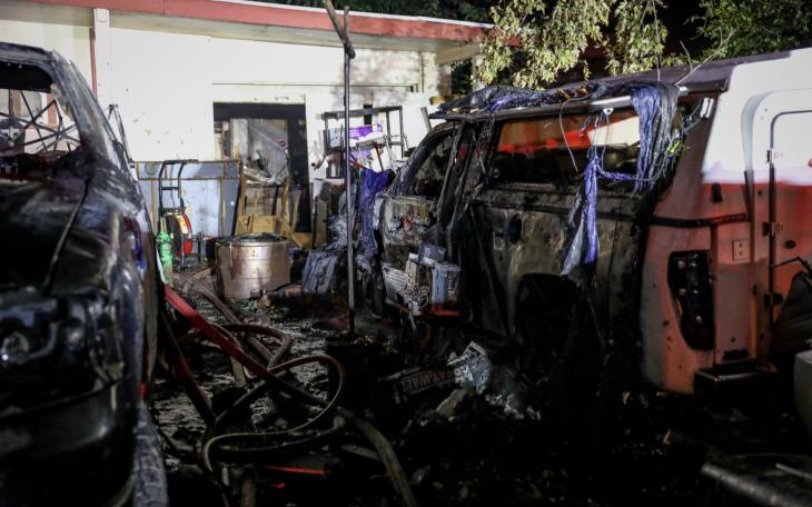 Vehicle at 47th St. that was engulfed in flames