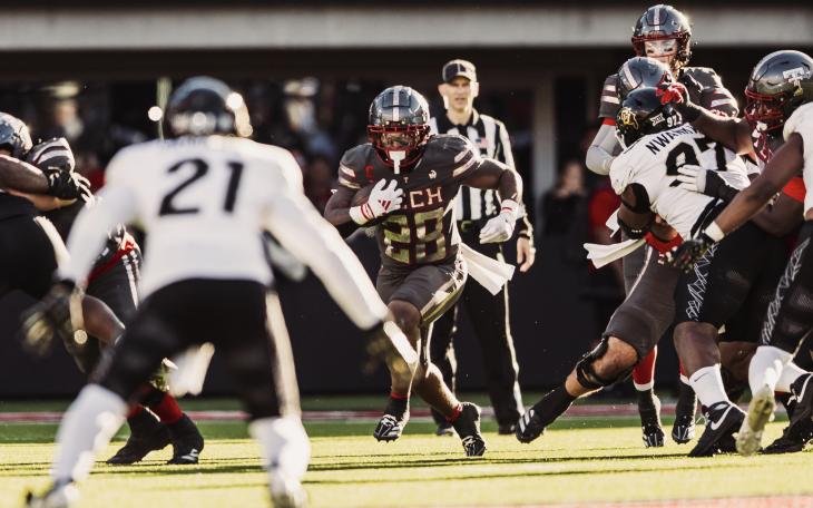 Texas Tech's Tahj Brooks in action against Colorado