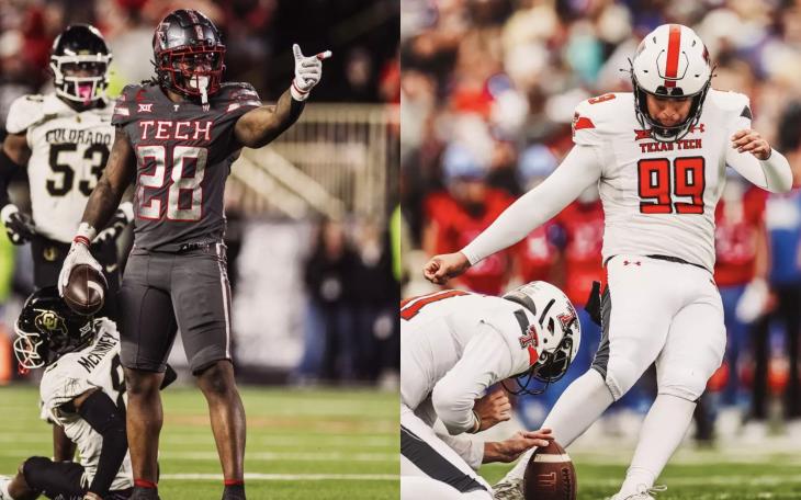 Texas Tech's Tahj Brooks (Left) and Gino Garcia (Right)