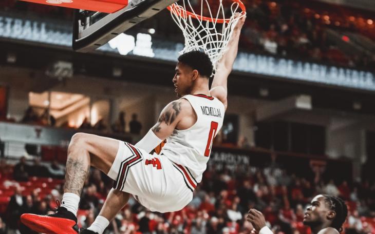 Texas Tech's Chance McMillan in action against Oral Roberts