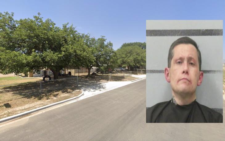 David Moreau, 43, was arrested after allegedly threatening his wife with a machete and striking her in the head with a box of candy.