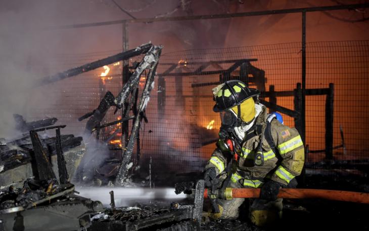 Trailer Fire in Wolfforth on Jan. 2