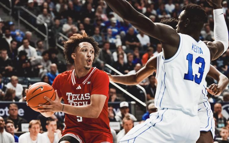 Texas Tech's Darrion Williams in action against BYU