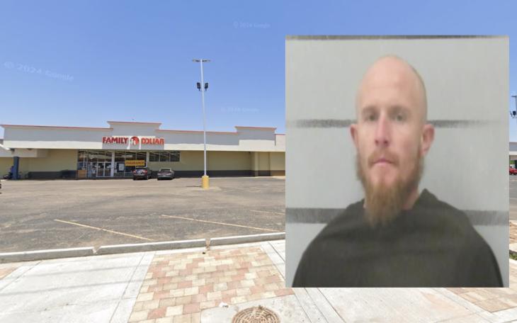 Jackson Crawford, 32, was arrested on Sunday afternoon after leading deputies on a brief foot chase fleeing a stolen vehicle.