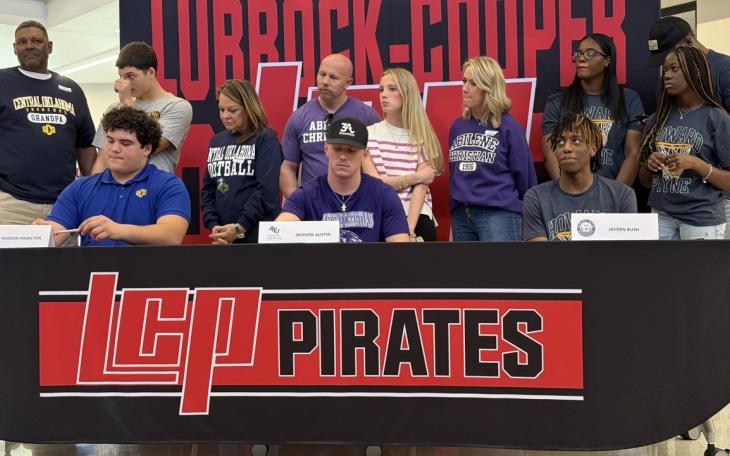 Lubbock-Cooper Hosts Signing Day for Three Student-Athletes