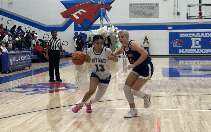 Estacado Lady Mats in action against Lubbock-Cooper Liberty