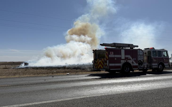 Grassfire on 130th St and Upland Ave