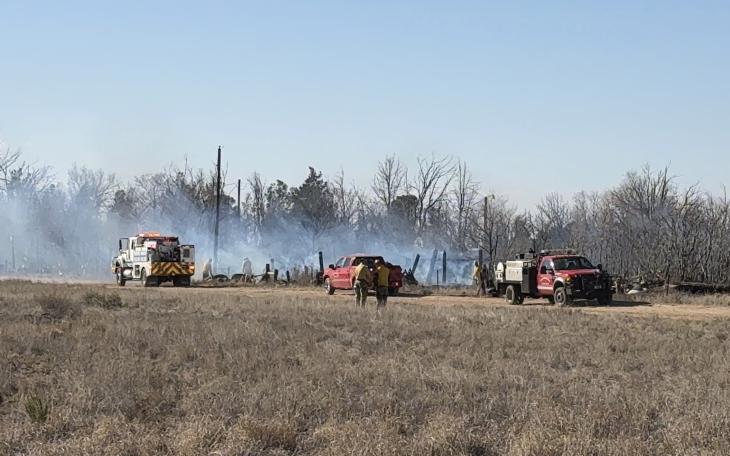 Structure fire near Smyer, TX